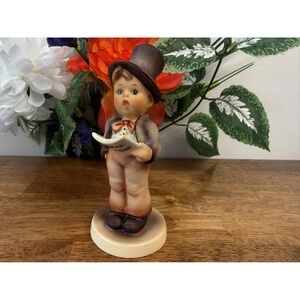 Vintage Goebel Hummel Street Singer Figurine Germany Porcelain Retro MCM Decor